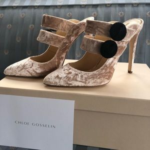 NWT Chloe Gosselin - Rosie Mules - Ice Pink